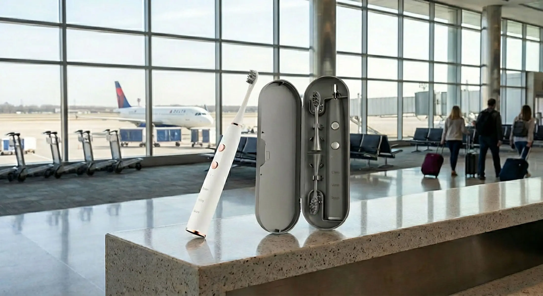 travel electric toothbrush and toothbrush case