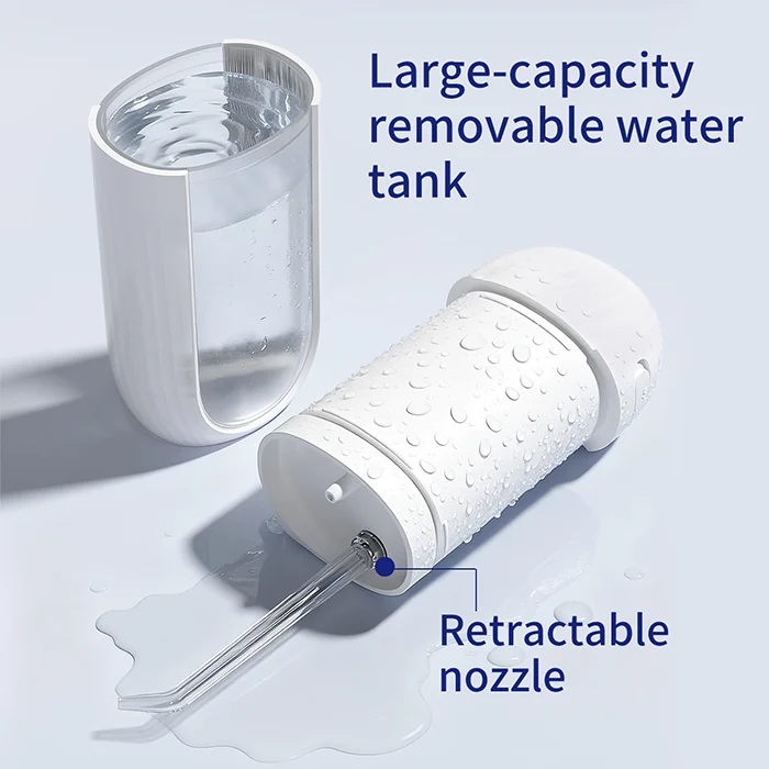 aiwejay t1 uv white White T1 UV capsule water flosser and removable tank