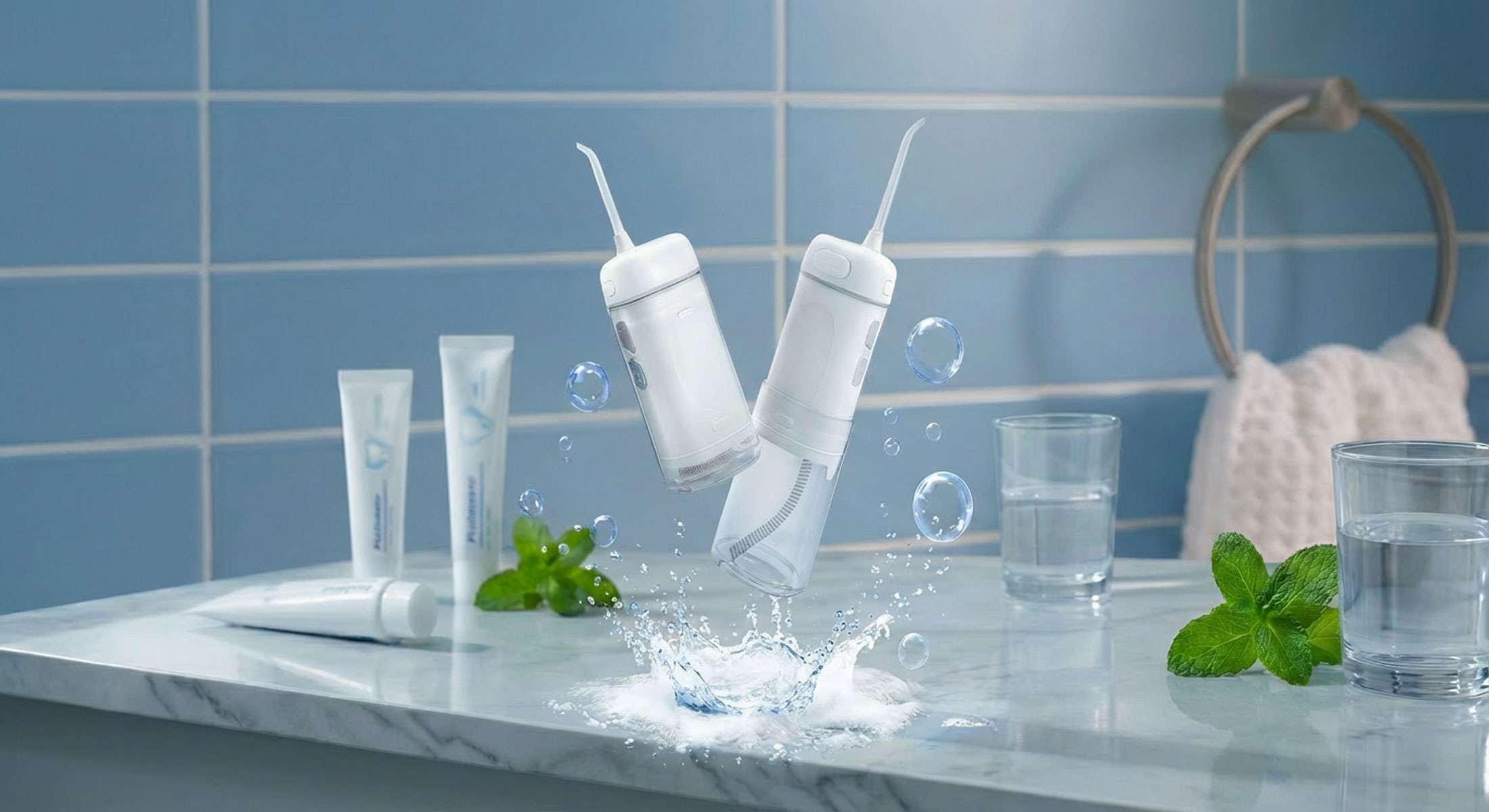 portable pull out water flosser